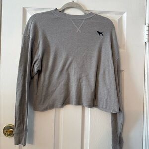 PINK Victoria's Secret Gray Textured Top